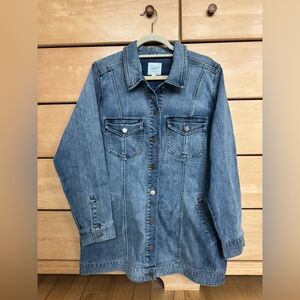 Liverpool Los Angeles High-Lo Shirt Jean Jacket